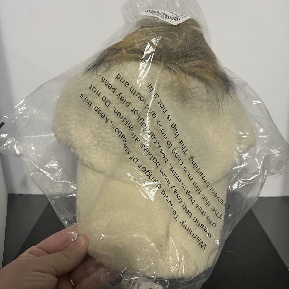 Fabulous Furs SHERPA/FAUX FUR Puff BASEBALL HAT OS Ivory - Picture 4 of 7